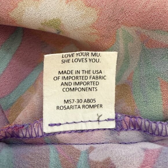 Show Me Your Mumu Rosarita Romper Womens Small Multicolor Resortwear Floral Chic - Picture 14 of 14